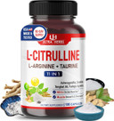 L-Citrulline Supplement Capsules Enriched With L-Arginine, Taurine, Creatine, Tongkat Ali, Fadogia Agrestis | Ultra Nitric Oxide Booster For Muscle Endurance, Stamina & Recovery | 180 Capsules