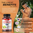 L-Citrulline Supplement Capsules Enriched With L-Arginine, Taurine, Creatine, Tongkat Ali, Fadogia Agrestis | Ultra Nitric Oxide Booster For Muscle Endurance, Stamina & Recovery | 180 Capsules