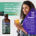 Lemon Balm Tincture - Organic Lemons Drops - Dried Lemon Balm Extract Made In Usa - Non-Gmo - Vegan