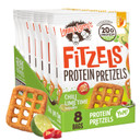 Lenny & Larry'S Fitzels Protein Pretzels (Chilli Lime Time) 8 Individual Bags 3 Oz Each  High Protein Snacks With 20G Of Plant Based Protein  Healthy Vegan Pretzels  Delicious Salty Taste