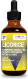 Licorice Liquid Extract For Digestive Health Support 4 Fl Oz - Cinnamon, Cloves, Anise, Orange Peel, Cardamom, Rooibos Herbal Tincture Supplement