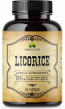 Licorice Root 100 Capsules - Pure Organic Glycyrrhiza Glabra Extract Supplement For Digestion, Respiratory Health, Adrenal Fatigue & Immunity Support - Natural Anti-Aging Benefits