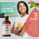 Licorice Tincture, Organic Licorice Extract (Glycyrrhiza Glabra) Dried Root, Herbal Supplement, Non-Gmo In Cold-Pressed Organic Vegetable Glycerin 2 Oz, 670 Mg