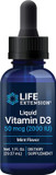 Life Extension Liquid Vitamin D3 (Mint), 50 Mcg (2000 Iu), Immune System Support, Bone Health, Whole-Body Health, Tasty Peppermint Flavor, Gluten Free, Non-Gmo, 29.57 Ml