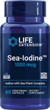 Life Extension Sea-Iodine, Kelp And Bladderwrack-Derived Iodine, Supports Healthy Levels Of This Essential Nutrient For Thyroid Health And Beyond, Non-Gmo, Gluten-Free, Vegetarian, 60 Capsules
