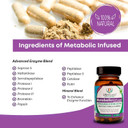 Life Infused Metabolic Infused - Blend Of Premium 11 Systemic Enzymes & 72 Key Minerals For Optimal Bodily Functions And Healthy Immune System - Vegan Approved - 90 Servings
