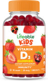 Lifeable Kids Vitamin D Gummies | Vitamin D3 1000Iu | Great Tasting Vitamin D3 Gummies | D3 Vitamin For Strong Healthy Bones And Immune Support | Vitamin D For Kids, Boys, Girls | 90 Gummies
