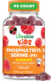 Lifeable Phosphatidylserine (Ps100) Kids | 100Mg Kids Focus Gummies | Great Tasting Phosphatidylserine Supplement | Focus Supplement For Kids | 90 Gummies