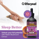 Lifecykel - Reishi Mushroom Extract W/Kakadu Plum- Adaptogen For Sleep Help, Relaxation & Cellular Support- 100% Organic Mushrooms, Antioxidants Vitamin C, 2Oz (Packaging May Vary)