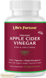 Life'S Fortune Organic Acv Apple Cider Vinegar Capsules 700Mg With Mother Supplement, Support Healthy Digestion With Ginger & Cayenne Pepper, 60 Count
