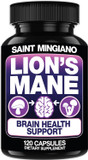 Lion'S Mane Mushroom Supplement | 120 Capsules: Alpha Brain Enhancement Of Cognitive Clarity, Focus With Our Specialty Blend 4 Mushroom Mycelium Formula