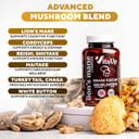 Lions Mane Supplement Capsules - Usa Made 10 In 1 Mushroom Supplement - Mushroom Complex With Lions Mane, Cordyceps, Turkey Tail, Reishi, Shiitake For Cognitive & Immune Support - 120 Count