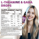 Liposomal L-Theanine With Gaba Liquid Drops, Theanine 400 Mg Supplement For Kids & Adults, With Magnesium Glycinate, Chamomile Flower, Vitamin E & B6, Stress Relief, Zzz & Relaxation Support, 2 Fl Oz