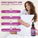 Liposomal L-Theanine With Gaba Liquid Drops, Theanine 400 Mg Supplement For Kids & Adults, With Magnesium Glycinate, Chamomile Flower, Vitamin E & B6, Stress Relief, Zzz & Relaxation Support, 2 Fl Oz