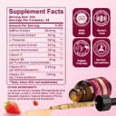 Liposomal Saffron Supplements - 88.5Mg Saffron Extract Liquid Drops With L-Theanine, Chamomile, Vitamin C, B6, B12 & D3 For Antioxidant, Immune, Mood, Energy, Focus & Sleep - 2 Fl Oz Strawberry Flavor