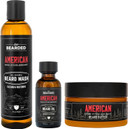 Live Bearded 3-Step Beard Grooming Kit - Wash, Oil And Butter - Made In The Usa - All-Natural Ingredients With Shea, Jojoba - Growth Support | Executive Scent - Cedar, Vanilla