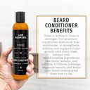 Live Bearded Beard Conditioner, 8 Fl Oz - Strengthens And Softens Facial Hair - Made In The Usa - All-Natural Ingredients With Biotin, Caffeine | Forge Scent - Hinoki Cypress, Clove, Amber