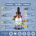 Liver Cleanse Detox & Repair Drops - Liver Supplement W/Milk Thistle Silymarin, Artichoke & Dandelion For Liver Detox & Support- 16X Potent Herb-Nutrients - 2Fl Oz Blueberry Flavor