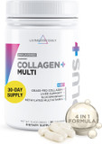 Livingood Daily Collagen Powder For Women & Men, Unflavored, Grass Fed Hydrolyzed Collagen Peptides, Protein & Multivitamins For Healthy Hair, Skin & Nails, Keto & Paleo, Gluten Free, 30 Servings