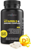 Livingood Daily Vitamin D + Immune Complex, Made With Vitamin D3 K2, Zinc, Magnesium, Vitamins E & A And Probiotics, Immune Support Supplement, Advanced Absorption, Gluten Free, Non Gmo, 60 Capsules