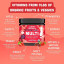 Llama Naturals Real Fruit Multivitamin Gummies | Kids & Women'S Whole Food-Based Vitamins | No Added Cane Sugar | Organic, Vegan, Chewable | 90 Ct & 120 Ct | Strawberry