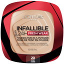 L'Oreal Paris Makeup Infallible Fresh Wear Foundation In A Powder, Up To 24H Wear, Waterproof, Hazelnut, 0.31 Oz