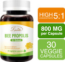 Lovita Propolis Capsule | High Potency | 5:1 Concentration | Natural Propolis Extract | 30 Vegetarian Capsules (1 Months Supply)