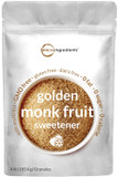 Monk Fruit Sweetener With Erythritol Granules, 4 Pounds, No After Taste, 1:1 White Sugar Substitute, Keto Diet Friendly, Zero Calorie, Natural Sweetener For Drinks, Coffee, Tea, Cookies, No-Gmo, Vegan