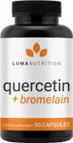 Luma Nutrition Quercetin 500Mg - Quercetin With Bromelain Supplement - Antioxidant - Immune Support - Vegan & Gluten-Free - 60 Capsules
