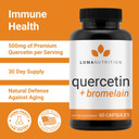 Luma Nutrition Quercetin 500Mg - Quercetin With Bromelain Supplement - Antioxidant - Immune Support - Vegan & Gluten-Free - 60 Capsules
