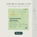 Luxmi Estates, Midnight Bloom, Organic Jasmine Tea (Loose Leaf 100G) Jasmine And Darjeeling Green Tea For Energy With No Jitters, Natural Aid Relieve Stress, Improved Mental Clarity And Immunity