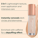 M. Asam Magic Finish Highclass Liquid Concealer Beige (0.13 Fl Oz) - 4-In-1 Concealer With Mimic-Lift Complex & High Coverage For Dark Circles & Blemishes, Vegan Make Up With Illuminating Pigments