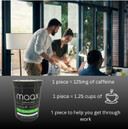 Maax Caffeine Energy Gum | Focus Gum | 125Mg Of Caffeine Per Piece | Spearmint | 25 Pieces Per Container