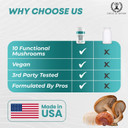 Maca Root Ashwagandha & Mushroom Suppliment Contains Lions Mane, Cordyceps, Reshi, Shitake