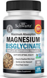 Magnesium Bisglycinate Chelated Supplement - High Absorption Magnesium Supplement For Muscle, Bone & Joint Support, Non-Laxative, Fully Buffered, Non-Gmo, Maximum Bioavailability - 360 Capsules