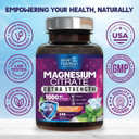 Magnesium Citrate Capsules 1000Mg - Max Absorption Magnesium Powder For Muscle, Nerve, Bone And Heart Health Support, High Absorption Citrate Complex, Gluten Free, Non-Gmo - 240 Capsules