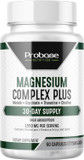 Magnesium Complex Plus With Magnesium Malate, Glycinate, L-Theanine, And Choline High Absorption Formula 60 Capsules 30-Day Supply