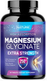 Magnesium Glycinate 250Mg - High Absorption Chelated Magnesium Supplement - 100% Pure Magnesium Glycinate - Stress, Sleep, Heart, And Muscle Health Support - Non-Gmo, Vegan, Gluten-Free (60 Tablets)