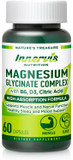 Magnesium Glycinate Complex 60 Capsules With Vitamin B6, D3, Citric Acid Supplement For Muscle, Bones, Sleep, Energy