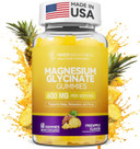 Magnesium Glycinate Gummies 600Mg, Non-Gmo, Gluten-Free, Magnesium Gummies For Adults, Sleep, Relaxation & Focus, Mixed Berry, 120 Count