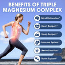 Magnesium Glycinate Liquid Drops With Taurate & Citrate, Magnesium Supplement For Sleep, Calm & Relaxation, With Potassium & Omega-3, High Absorption Formula, Blueberry Flavor, 2 Fl Oz