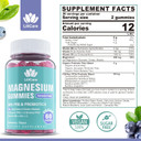 Magnesium Gummies 400Mg For Women Men Sugar Free | Calm Magnesium Glycinate Citrate Malate Complex With Prebiotics & Probiotics 5 Billion Cfu, Vitamin B6 D3 C | Triple Magnesium Supplement, 120Cts