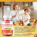 Magnesium Oxide Gummies 400Mg, Chewable Magnesium Oxide Supplement For Adults & Kids, Nerve & Muscle Support, Non-Gmo, Sugar-Free, Strawberry Flavor, 60 Count