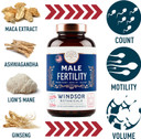 Male Fertility Supplement With Maca Root - Mens Health Conception Fertility Prenatal Vitamins Plus Natural Extracts - Prenatal Fertility Supplements For Men - 3Rd Party Tested - 120 Capsules, 2 Month