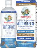 Maryruth Organics Liquid Nighttime Multimineral | No Melatonin | Bedtime Routine | Magnesium Citrate | Calcium | Zinc | Vitamin D3| Available In 4 Flavors - Vegan | Sugar Free | Gluten Free | 32 Oz