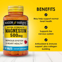 Mason Natural Magnesium 500 Mg Extra Strength, 100,Day Supply, 1 Pack