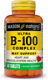 Mason Natural Ultra B-100 Complex - Healthy Heart And Nervous System, Improves Immune Function And Energy Metabolism, 60 Tablets
