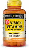 Mason Natural Vision Vitamins Plus Lutein, Daily Multivitamin Supplement For Men And Women For Normal Eye Function, 60 Day Supply