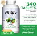 Maxi Health Calcium 1000 Mg Supplement With Vitamin D3 (1000 Iu) And Magnesium (500 Mg) - Bone, Teeth And Joint Support For Men And Women - 360 Capsules - Maxi Cal