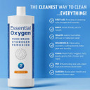 Essential Oxygen Food Grade Hydrogen Peroxide 3%, Natural Cleaner, Refill, 32 Fl Oz